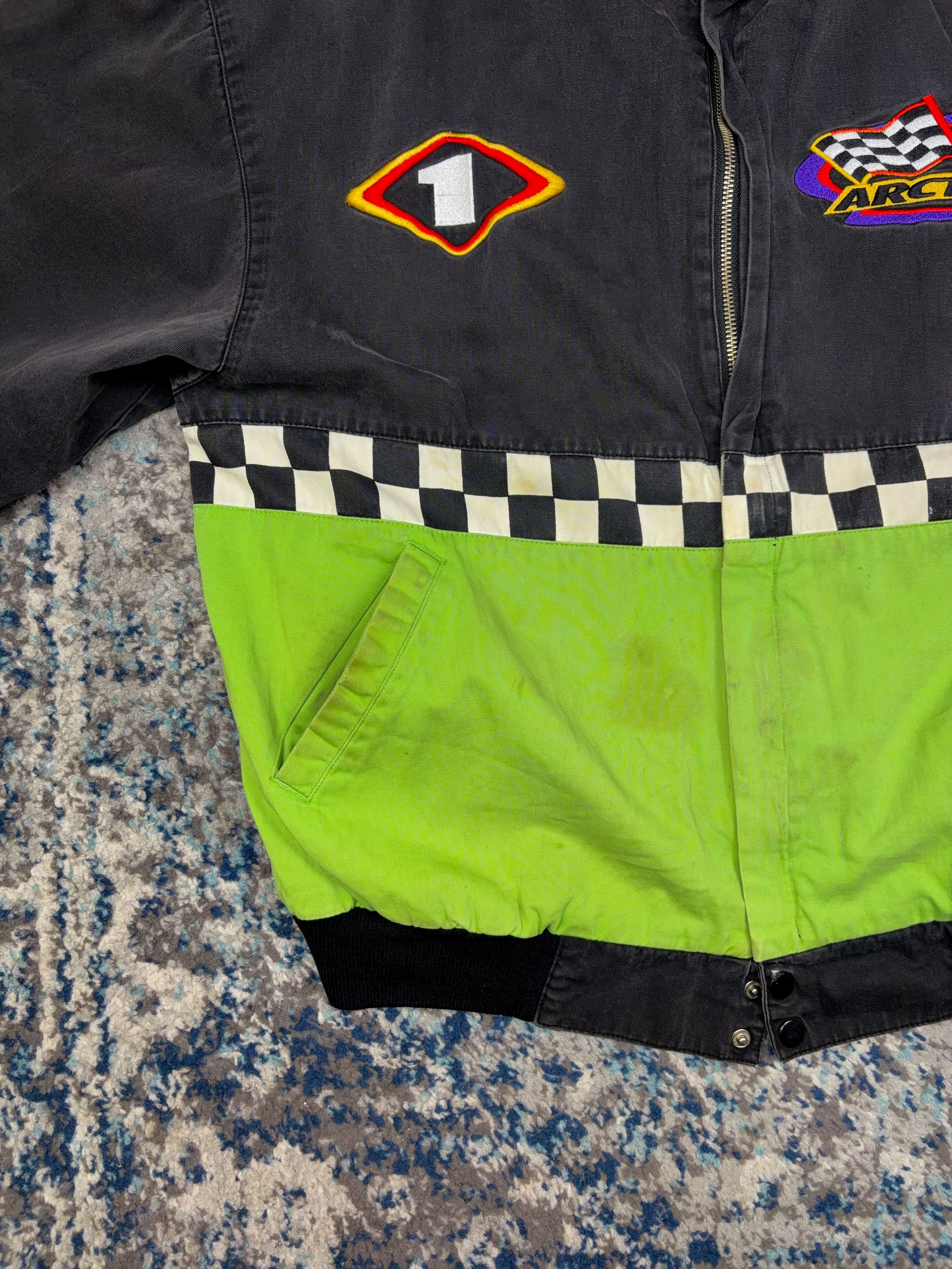 Vintage 80s/90s Team Arctic Cat SND-PRO 440 Embroidered Snowmobile Jacket Size Large