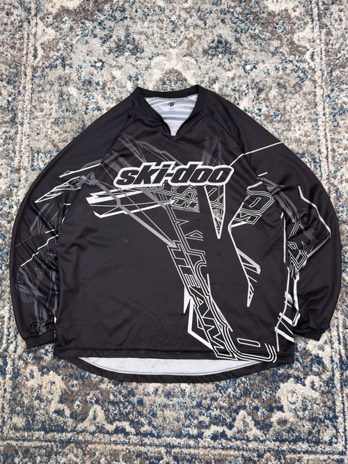 Ski-Doo Racing Team All Over Graphic Long Sleeve Snowmobiling Jersey Size XL