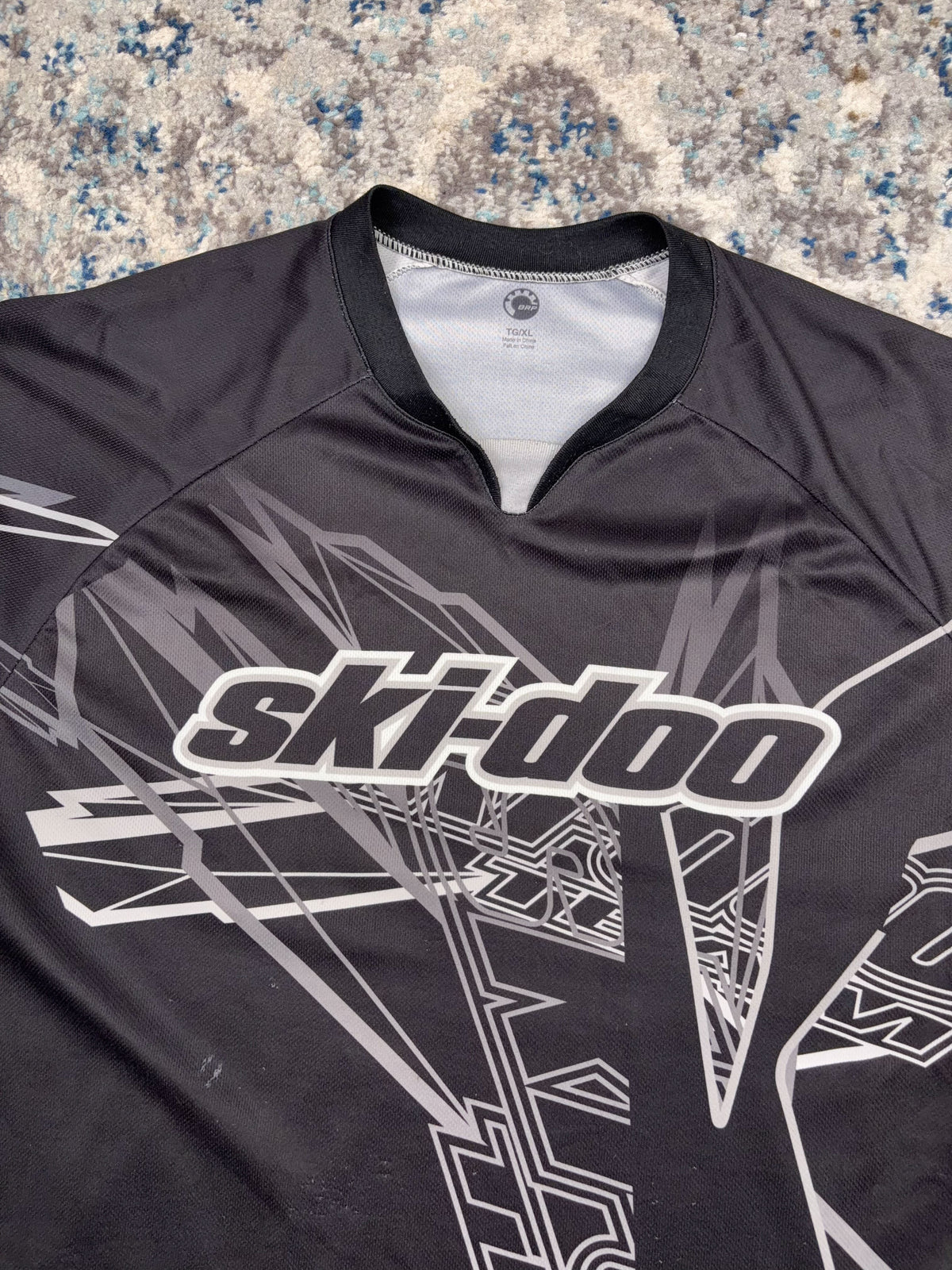 Ski-Doo Racing Team All Over Graphic Long Sleeve Snowmobiling Jersey Size XL