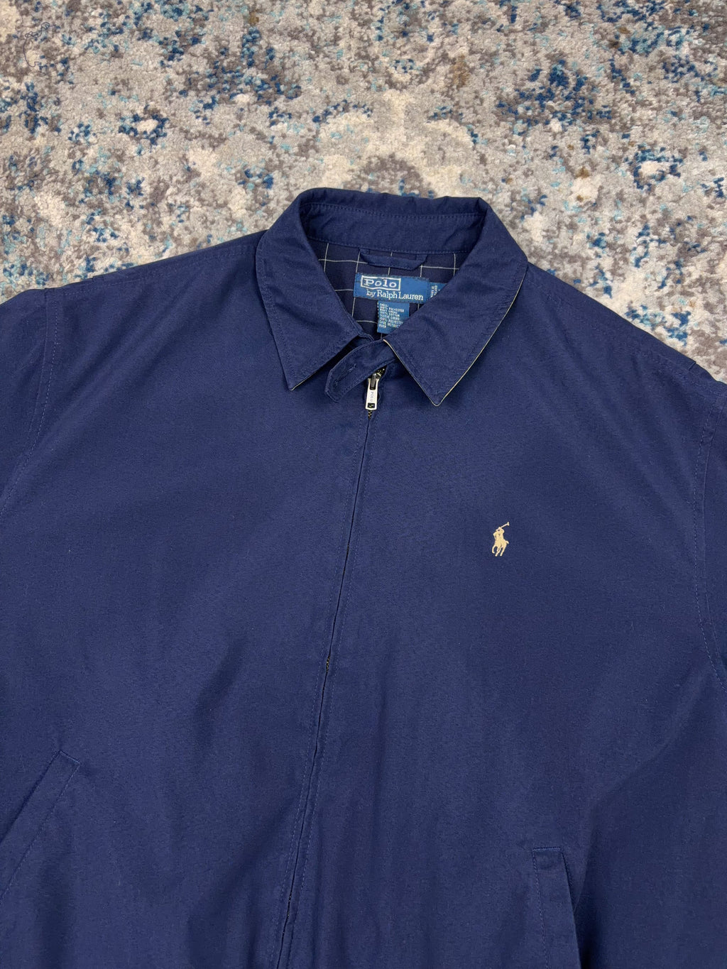 Vintage Polo Ralph Lauren Embroidered Pony Full Zip Harrington Jacket Size Large