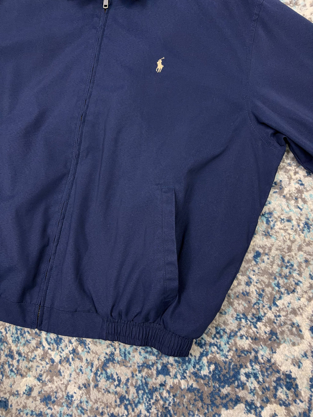 Vintage Polo Ralph Lauren Embroidered Pony Full Zip Harrington Jacket Size Large
