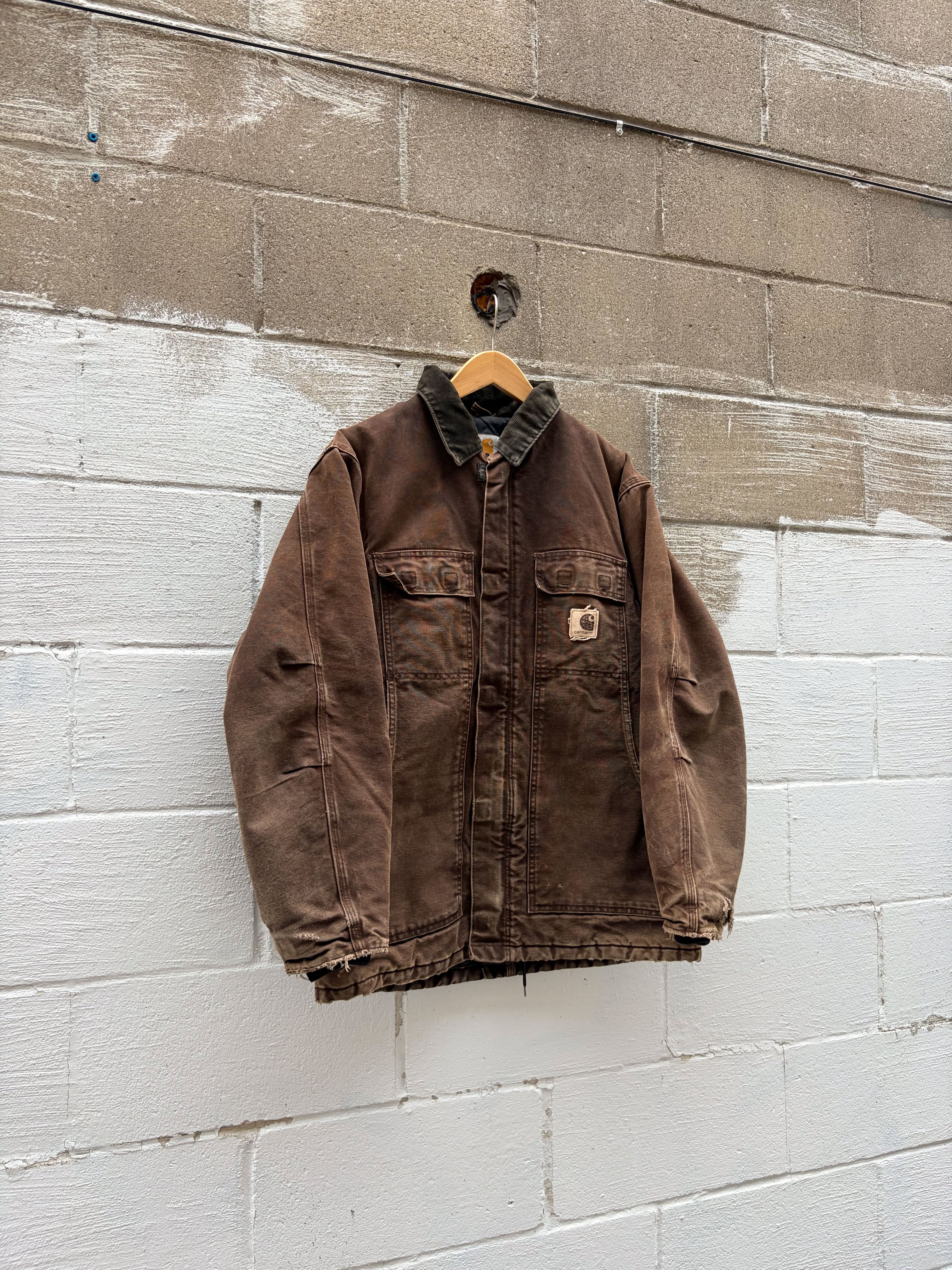 Vintage Carhartt Quilted Lined Canvas Workwear Arctic C26 DKB Jacket Size Medium