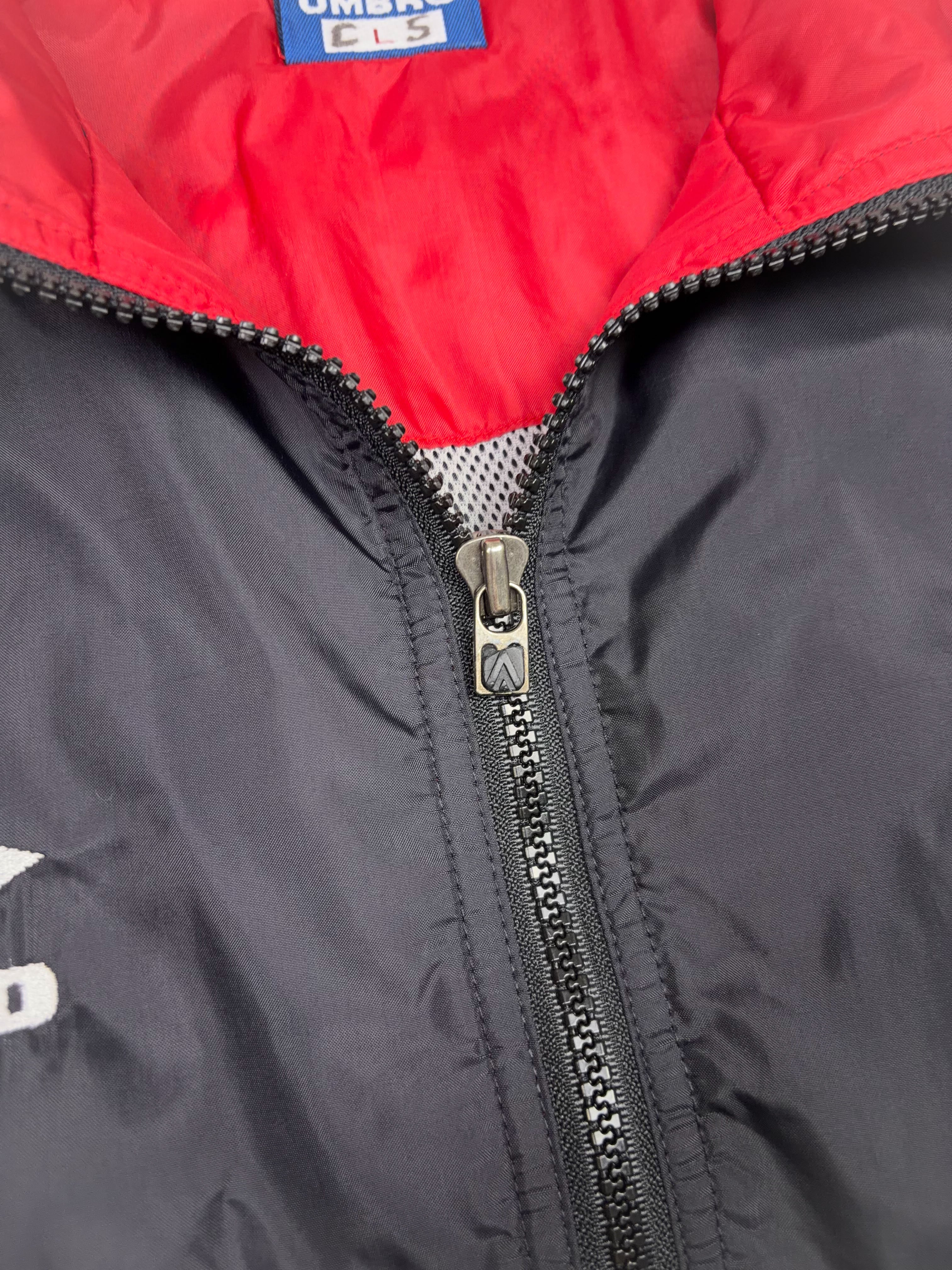 Vintage Canada National Team Umbro Sleeve Ribbon Full Zip Jacket Size Large