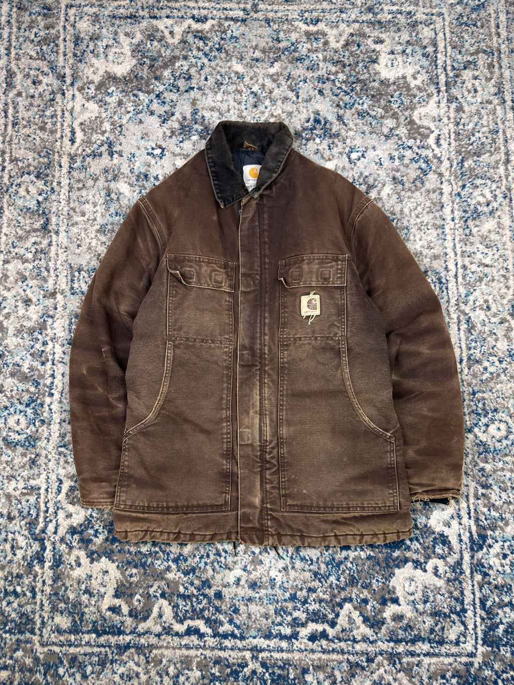 Vintage Carhartt Quilted Lined Canvas Workwear Arctic C26 DKB Jacket Size Medium
