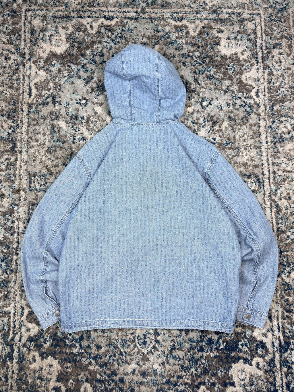 Levis Sutro Light Wash Denim 1/2 Zip Anorak Jacket Size Small