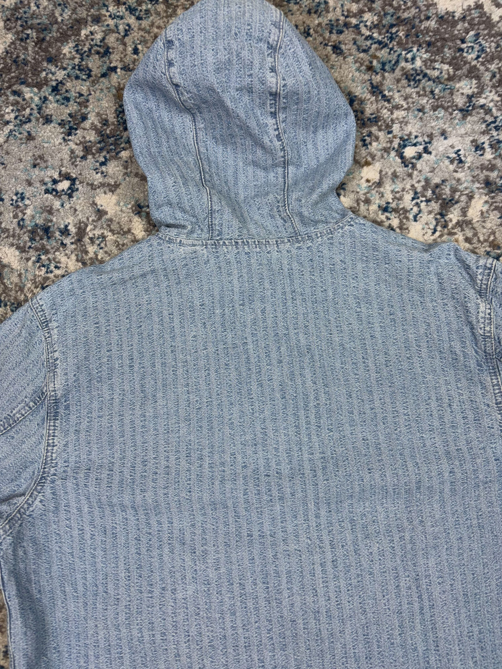 Levis Sutro Light Wash Denim 1/2 Zip Anorak Jacket Size Small