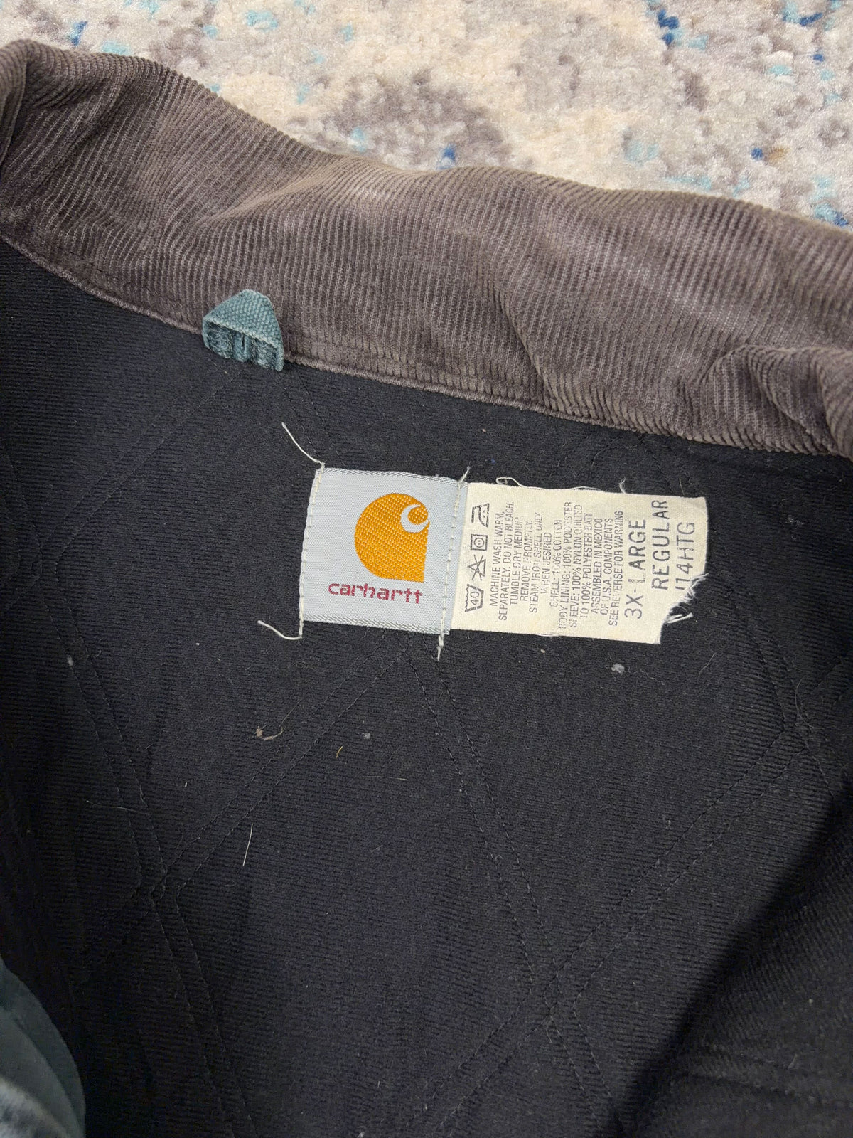 Vintage Carhartt Insulated Canvas Workwear Santa Fe Jacket J14HTG Size 3XL