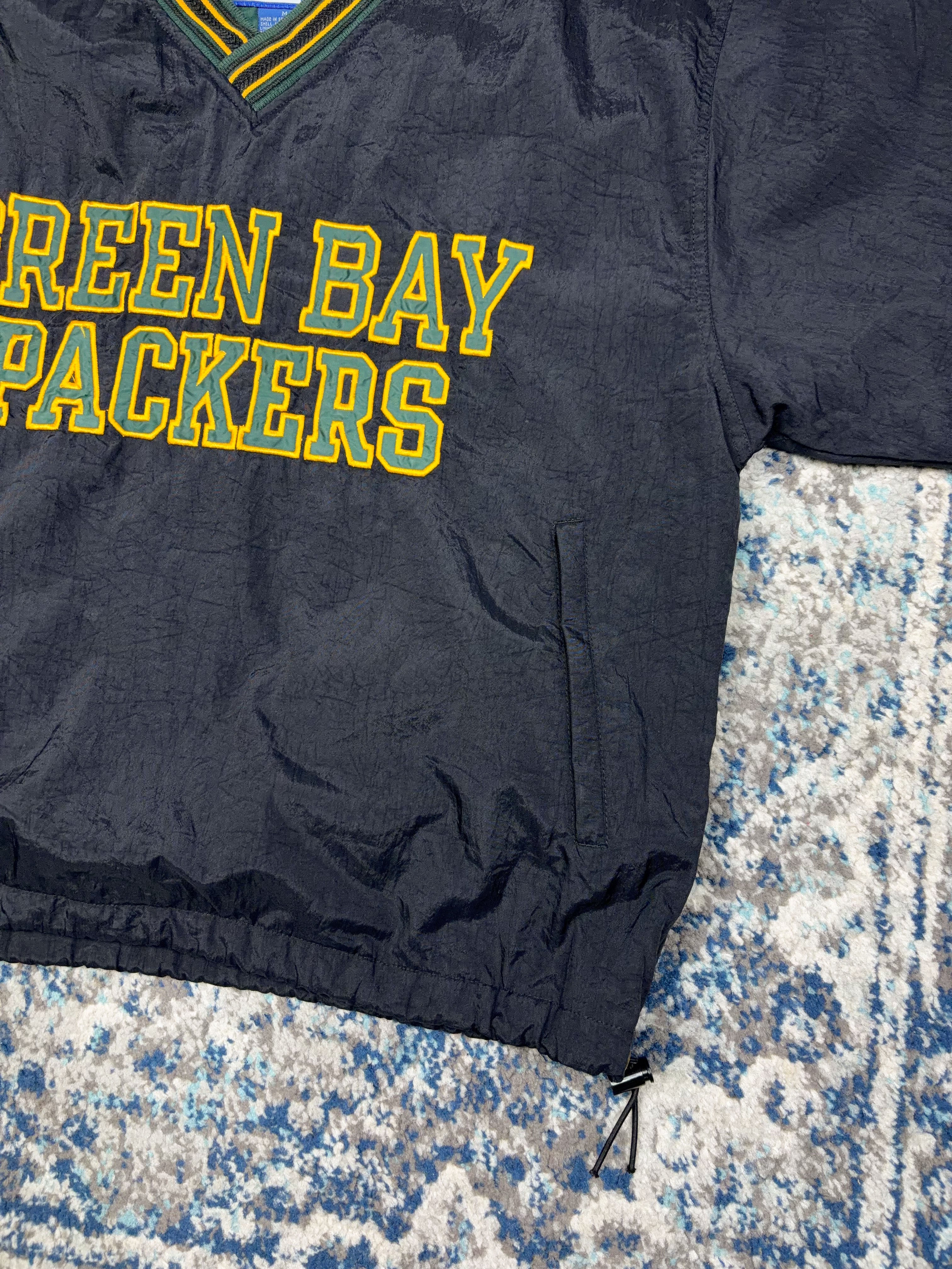 Vintage 90s Green Bay Packers NFL Embroidered Champion Windbreaker Jacket Size Medium