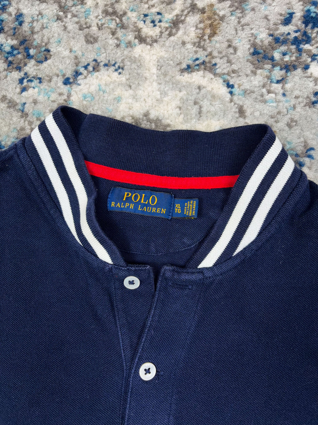 Vintage Polo Ralph Lauren Bears Script Spellout 1/4 Button Up Shirt Size XL