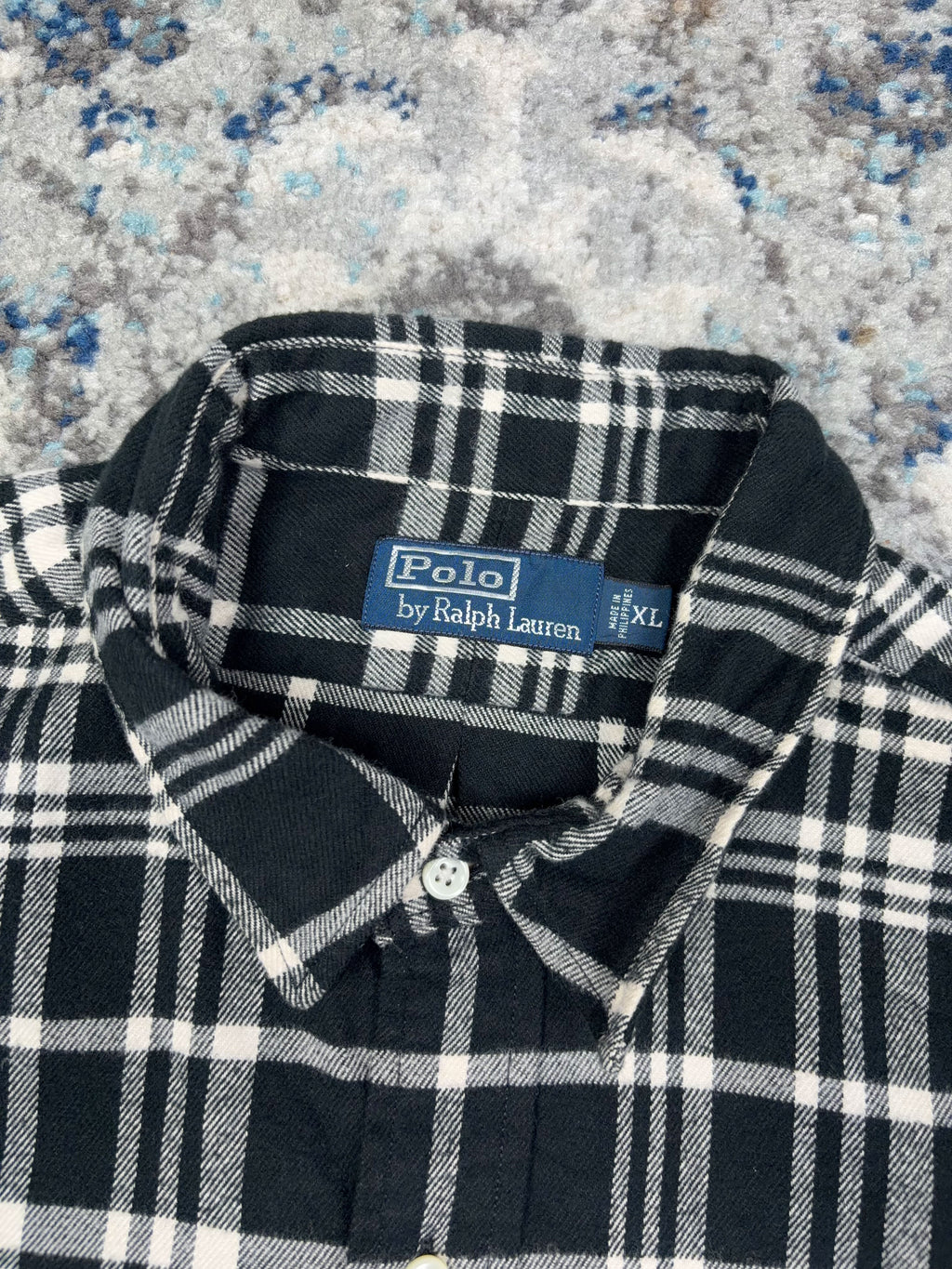 Vintage Polo Ralph Lauren Plaid Long Sleeve Double Pocket Button Up Shirt Size XL