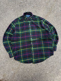 Vintage Polo Ralph Lauren Embroidered Pony Plaid Long Sleeve Button Up Shirt Size Large