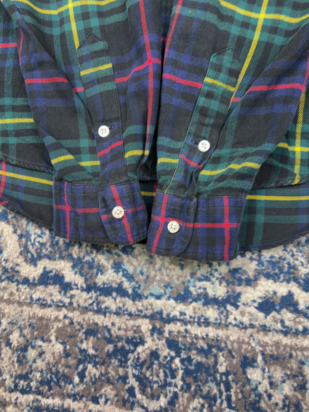 Vintage Polo Ralph Lauren Embroidered Pony Plaid Long Sleeve Button Up Shirt Size Large