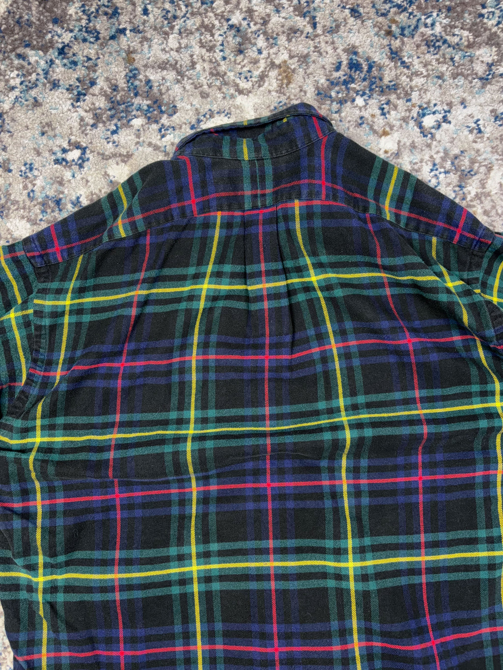Vintage Polo Ralph Lauren Embroidered Pony Plaid Long Sleeve Button Up Shirt Size Large