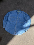 Vintage Levis Red Tab Light Wash Denim Long Sleeve Button Up Shirt Size Medium