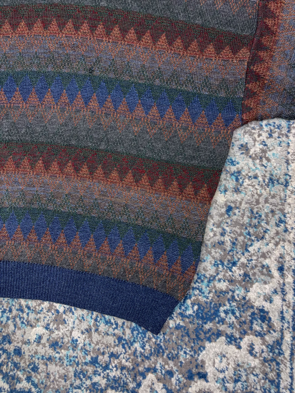 Vintage 90s Jantzen Classics Diamond Pattern Pullover Knit Sweater Size XL
