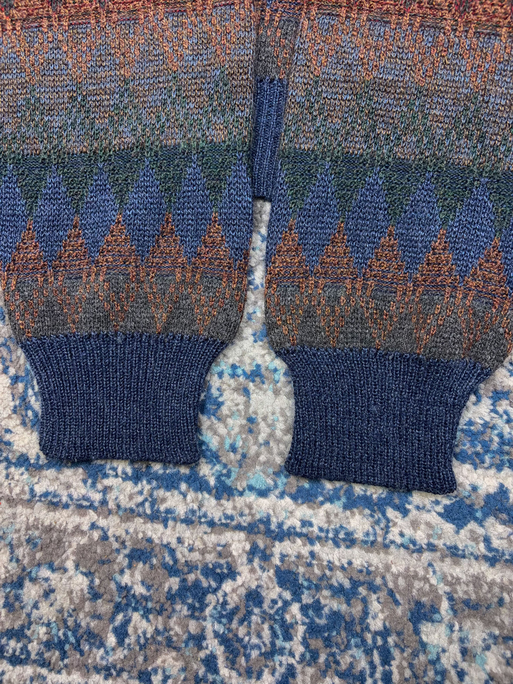 Vintage 90s Jantzen Classics Diamond Pattern Pullover Knit Sweater Size XL