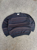Vintage Tip Top Tailors Striped Pattern Pullover Knit Sweater Size Medium