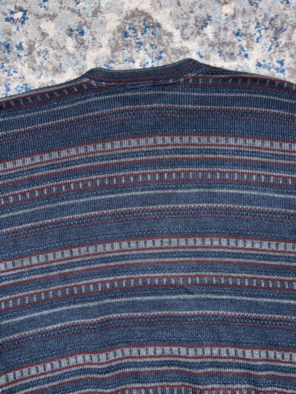 Vintage Tip Top Tailors Striped Pattern Pullover Knit Sweater Size Medium