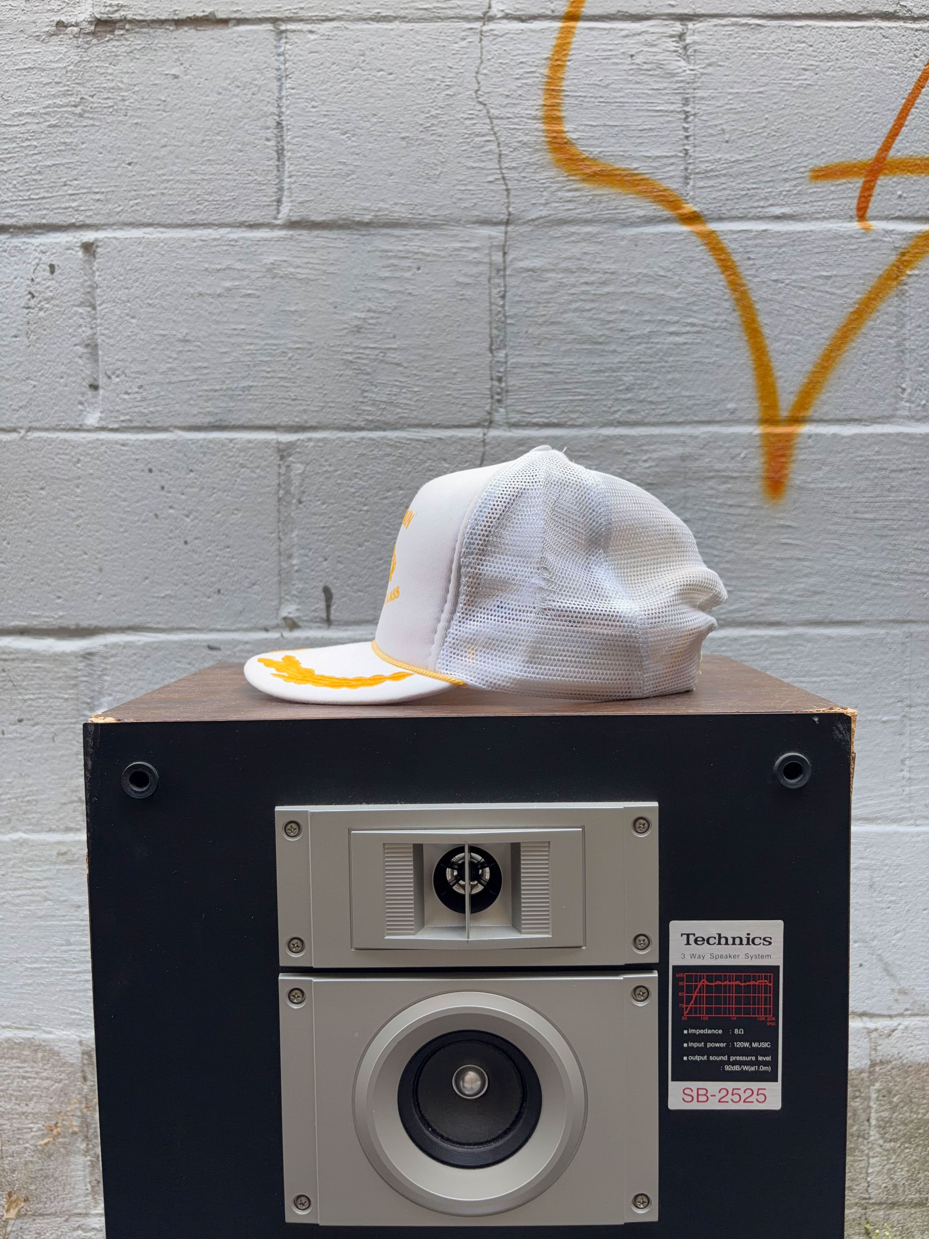 Vintage 80s/90s T. McCain Auto Body & Class Stitched Brim Trucker Snapback Hat OSFA