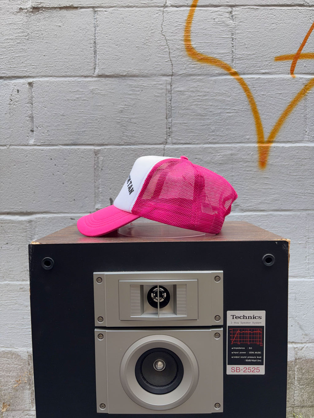 Vintage Im Nicer When Im Tan Slogan Spellout Trucker Snapback Hat OSFA