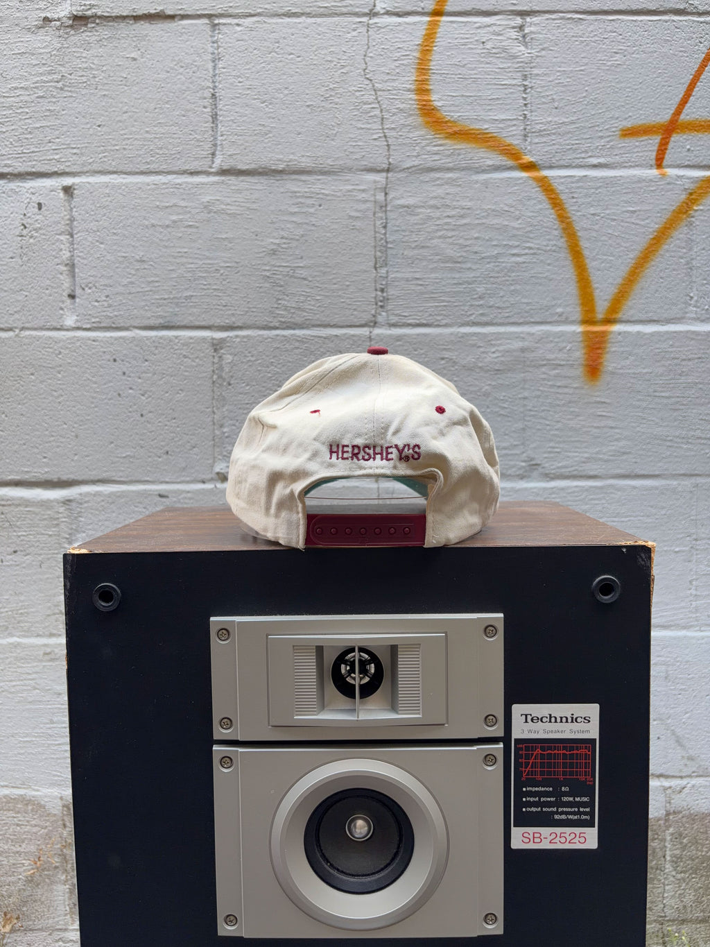 Vintage Hershey's Embroidered Logo Two Tone Snack Promo Snapback Hat OSFA
