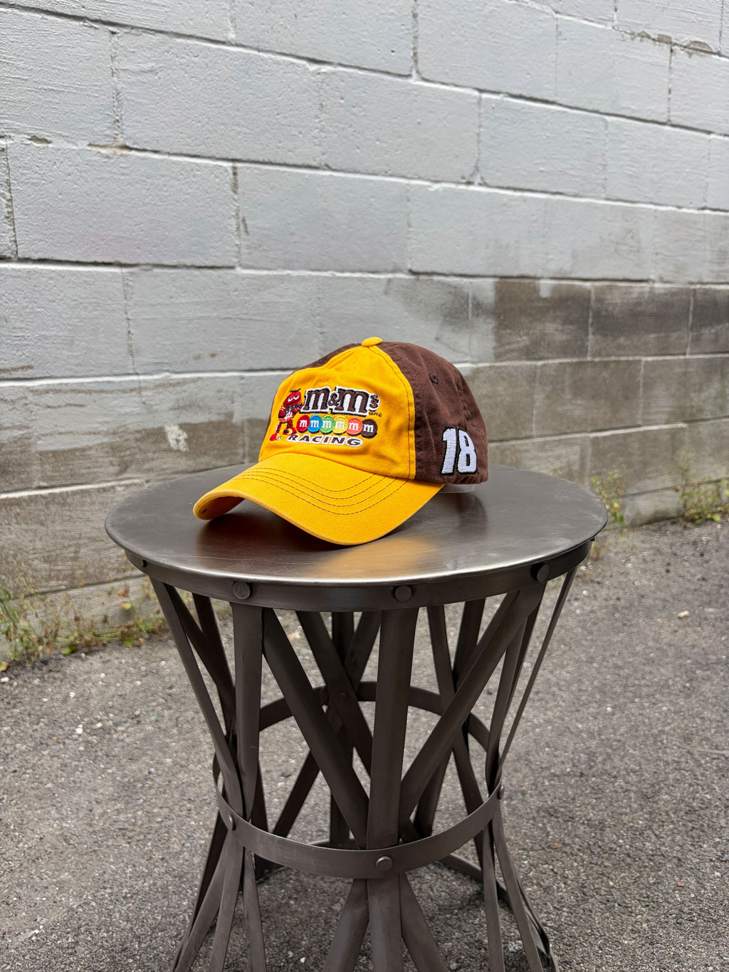 Kyle Busch #18 Nascar M&Ms Racing Embroidered Mascot Strapback Hat OSFA