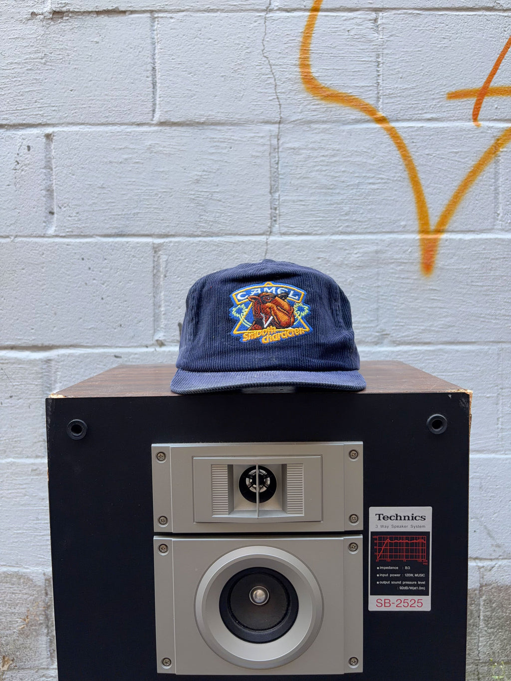 Vintage 90s Camel Smooth Character Embroidered Patch Corduroy Snapback Hat OSFA