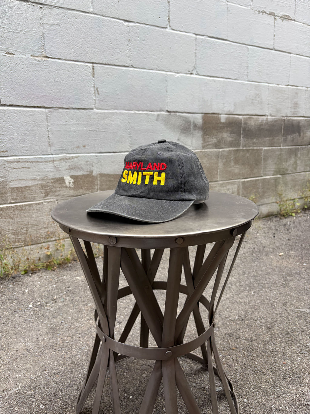 Vintage 90s Maryland Smith Alumni Embroidered Spellout Strapback Hat OSFA