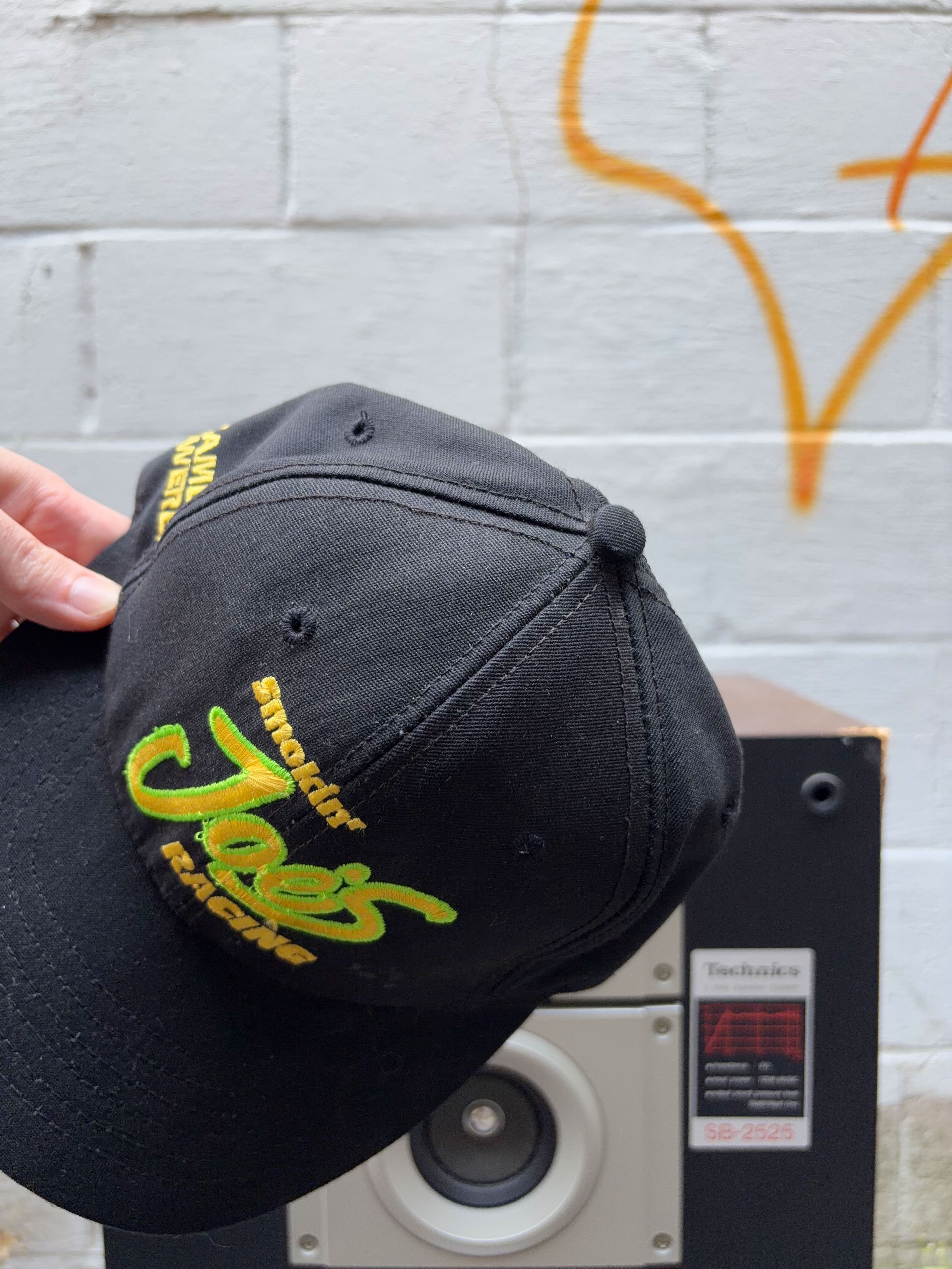 Vintage 90s Camel Smokin' Joes Racing Embroidered Spellout Snapback Hat OSFA