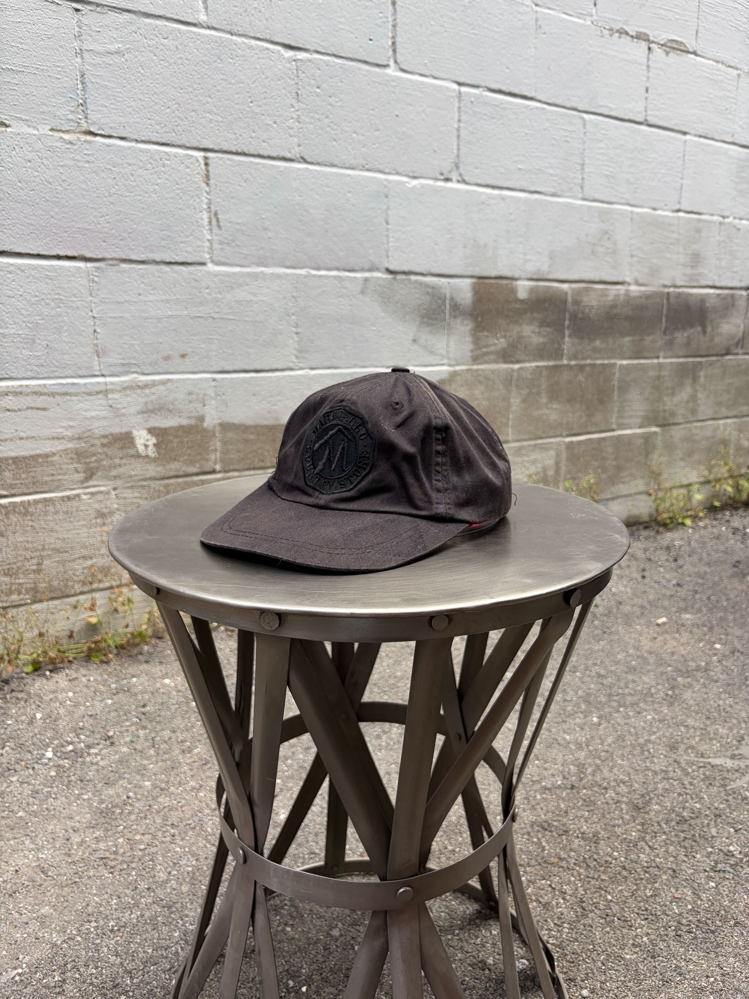 Vintage 90s Marlboro Country Store Embroidered Tonal Logo Strapback Hat OSFA