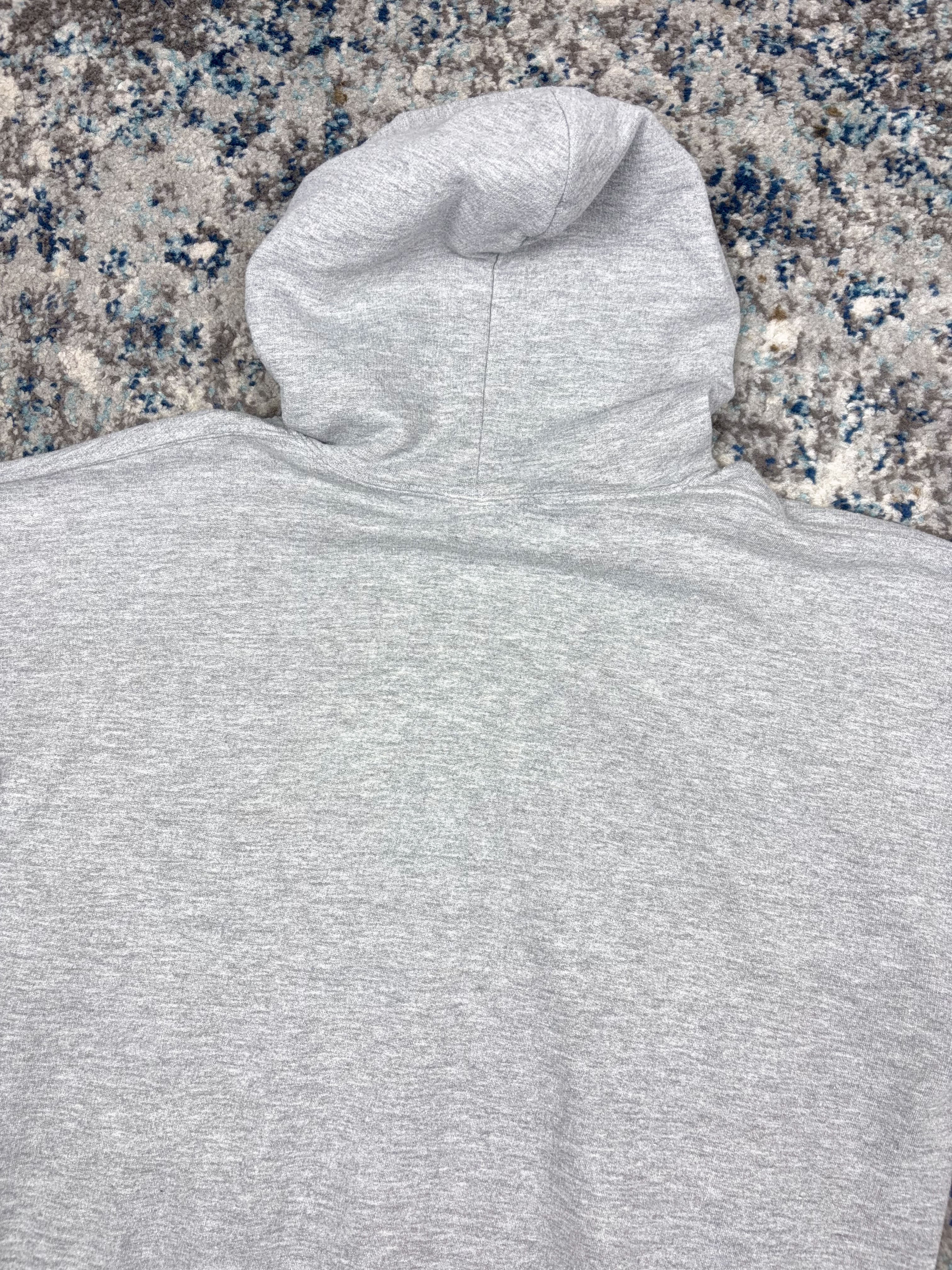 Vintage New England Patriots NFL Graphic Logo Spellout Hooded Sweatshirt Size XL