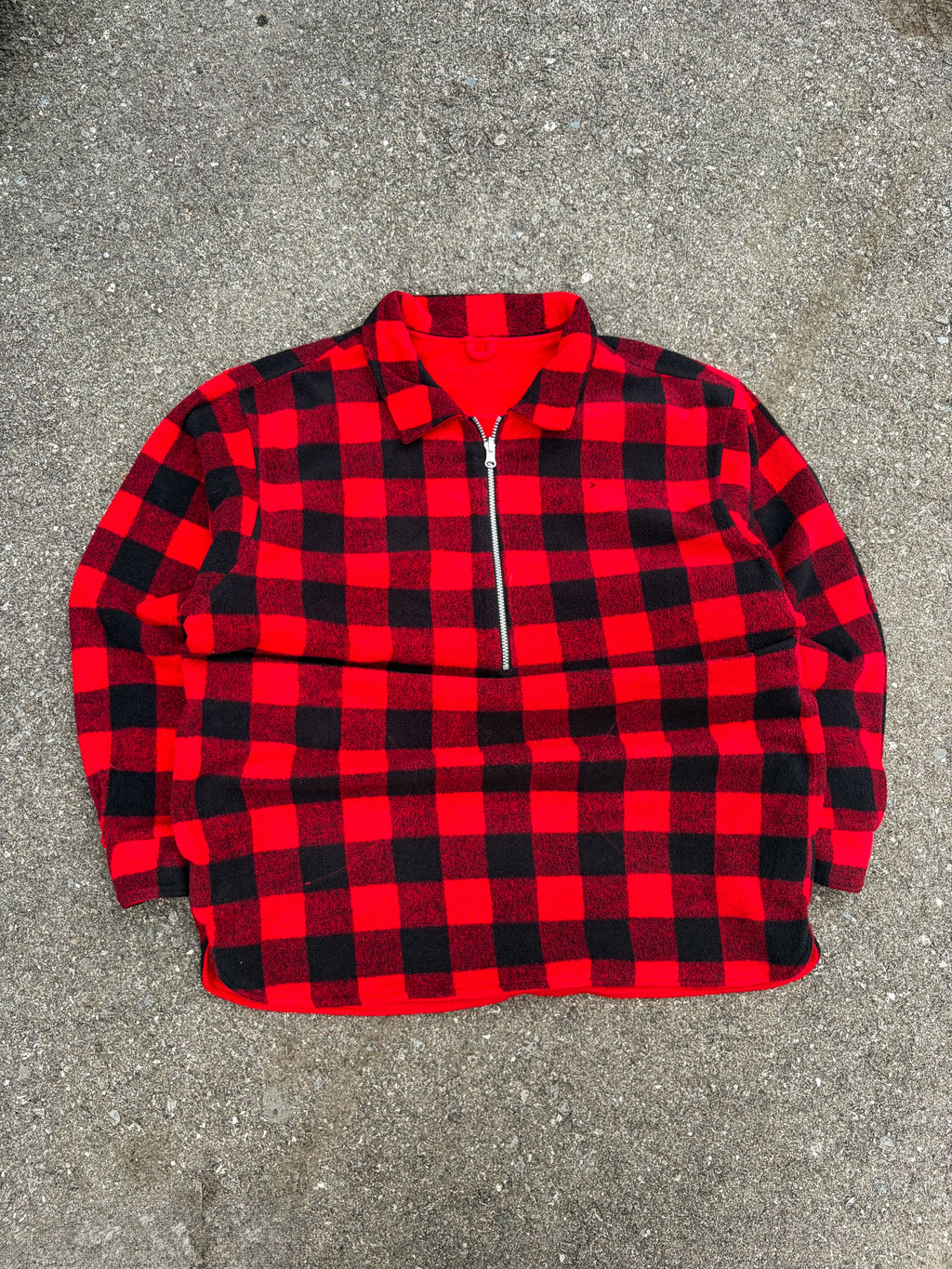 Vintage 90s Marlboro Unlimited Embroidered Logo Reversible Fleece 1/2 Zip Sweatshirt Size Large