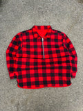 Vintage 90s Marlboro Unlimited Embroidered Logo Reversible Fleece 1/2 Zip Sweatshirt Size Large