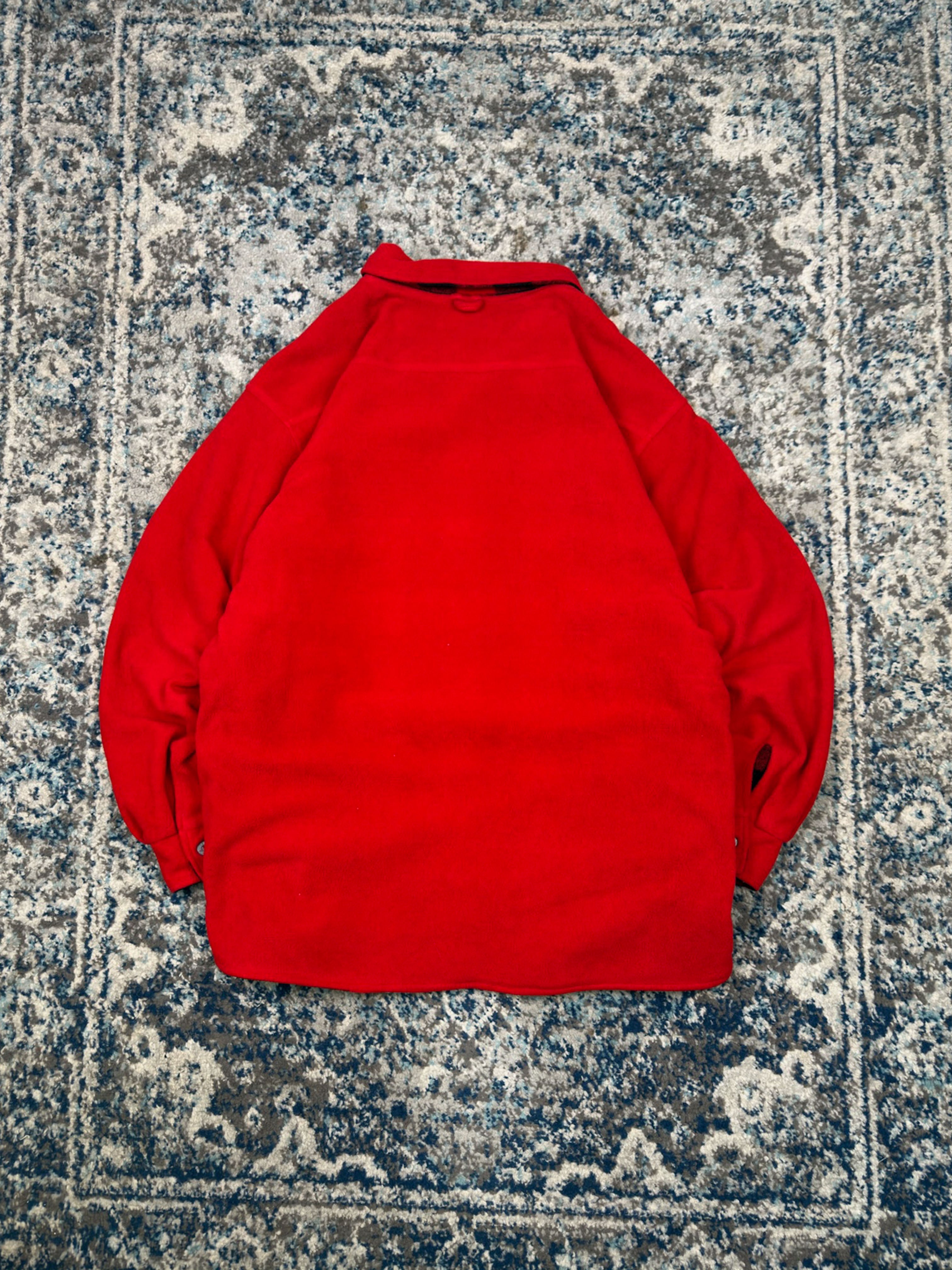 Vintage 90s Marlboro Unlimited Embroidered Logo Reversible Fleece 1/2 Zip Sweatshirt Size Large
