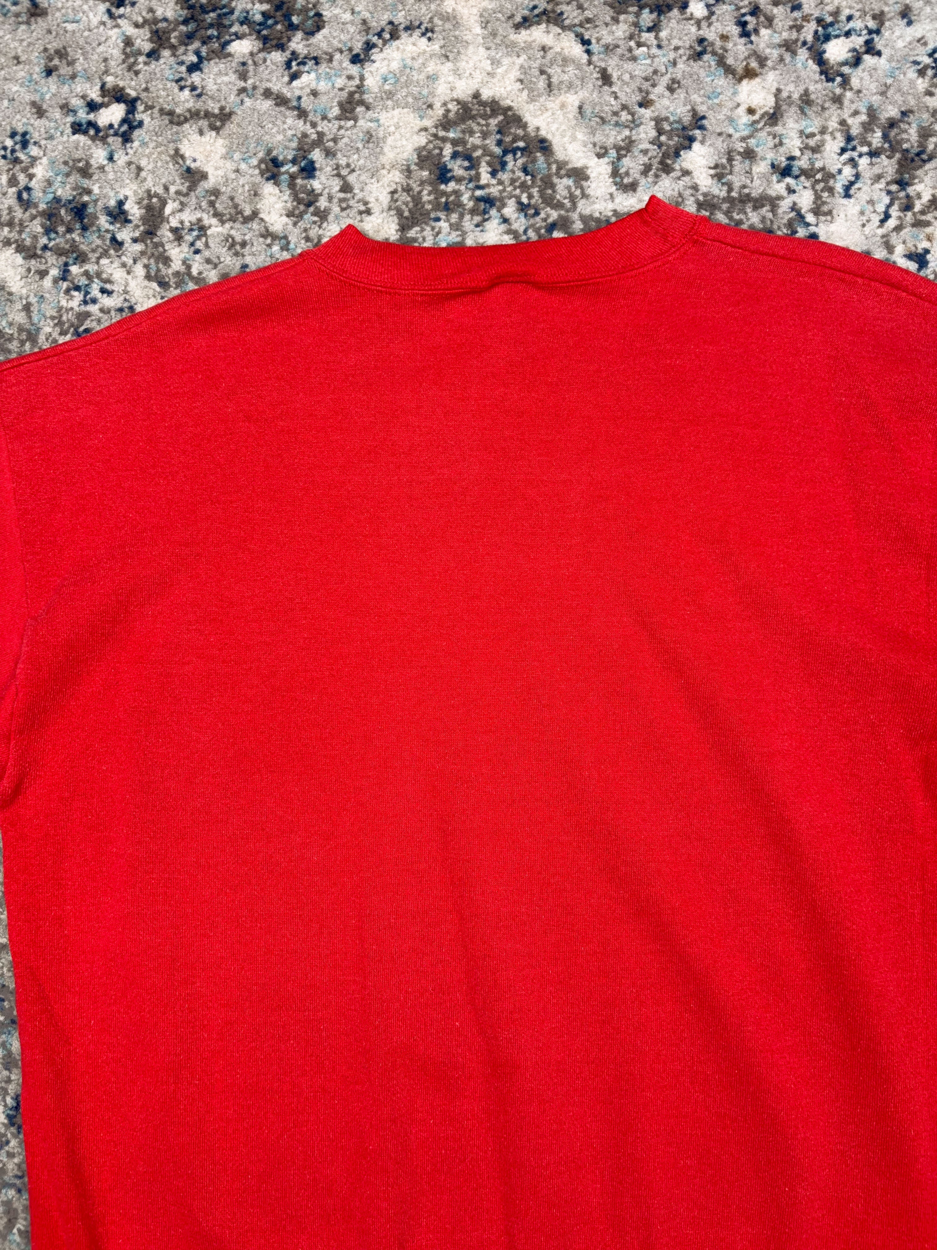 Vintage 90s Detroit Red Wings NHL Logo Graphic Spellout Sweatshirt Size XL