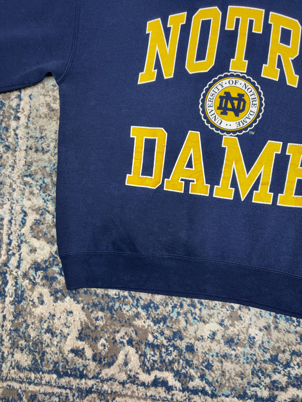 Vintage 90s Notre Dame Fighting Irish NCAA Big Spellout Sweatshirt Size XL