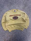 Vintage Green Bay Packers NFL Embroidered Spellout Earth Tone Sweatshirt Size Medium