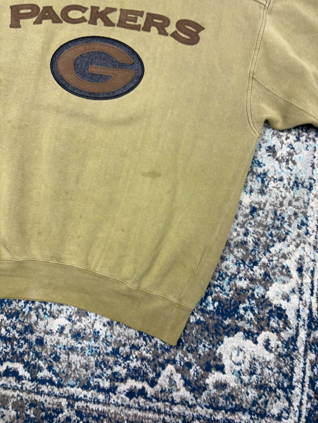 Vintage Green Bay Packers NFL Embroidered Spellout Earth Tone Sweatshirt Size Medium