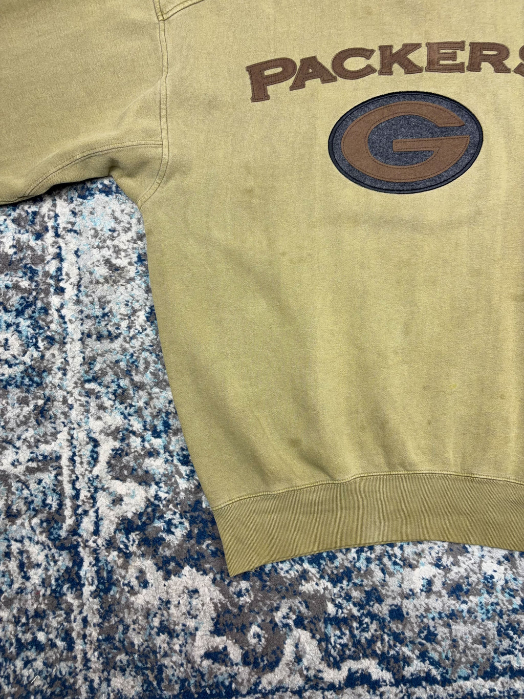 Vintage Green Bay Packers NFL Embroidered Spellout Earth Tone Sweatshirt Size Medium