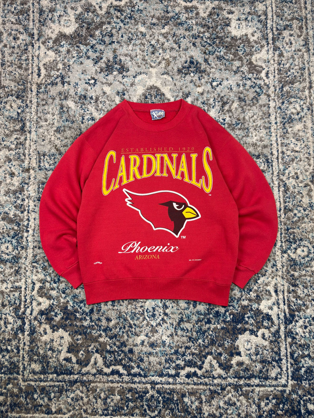 Vintage 1995 Arizona Cardinals NFL Big Logo Spellout Graphic Sweatshirt Size Medium