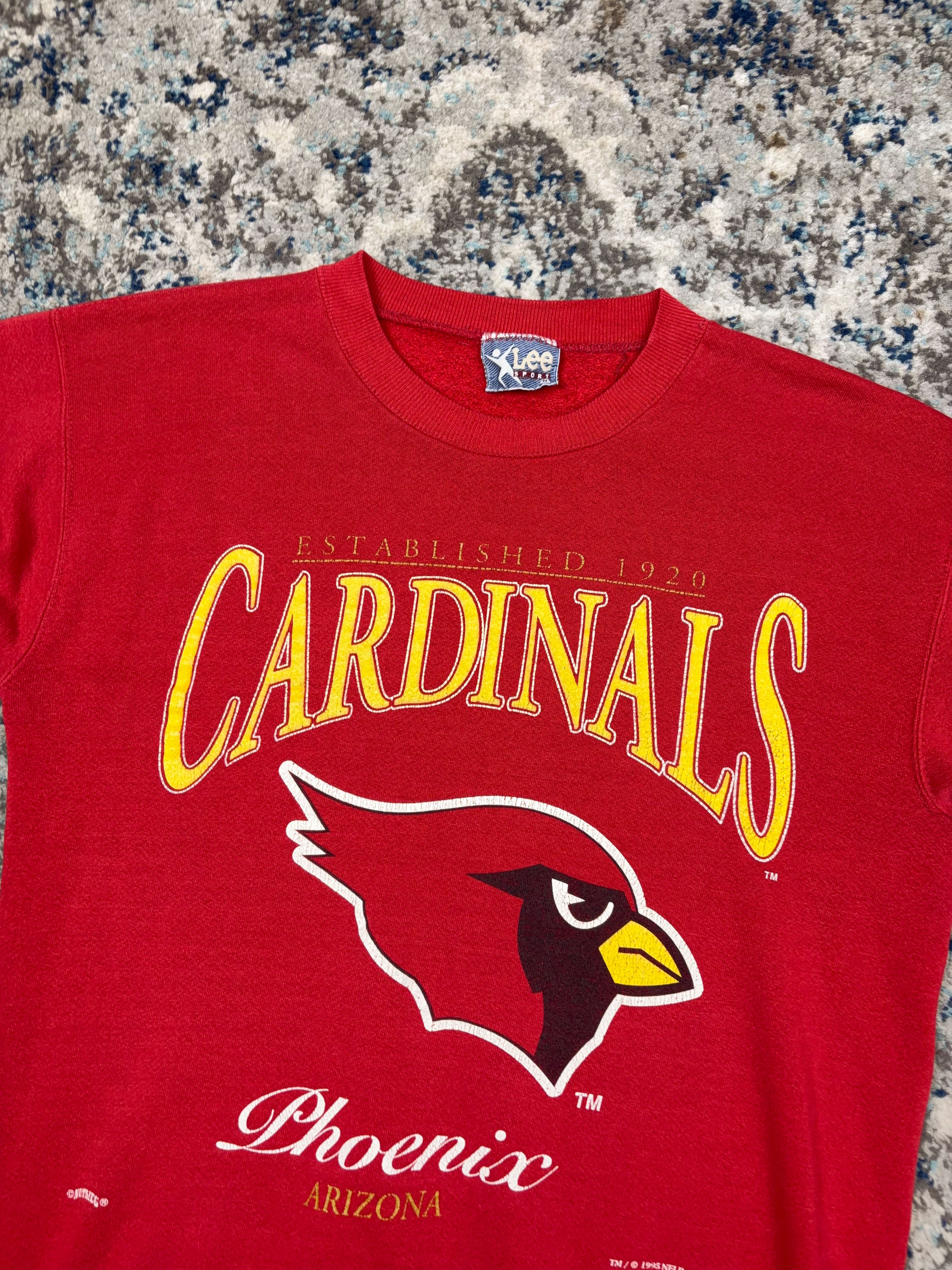 Vintage 1995 Arizona Cardinals NFL Big Logo Spellout Graphic Sweatshirt Size Medium
