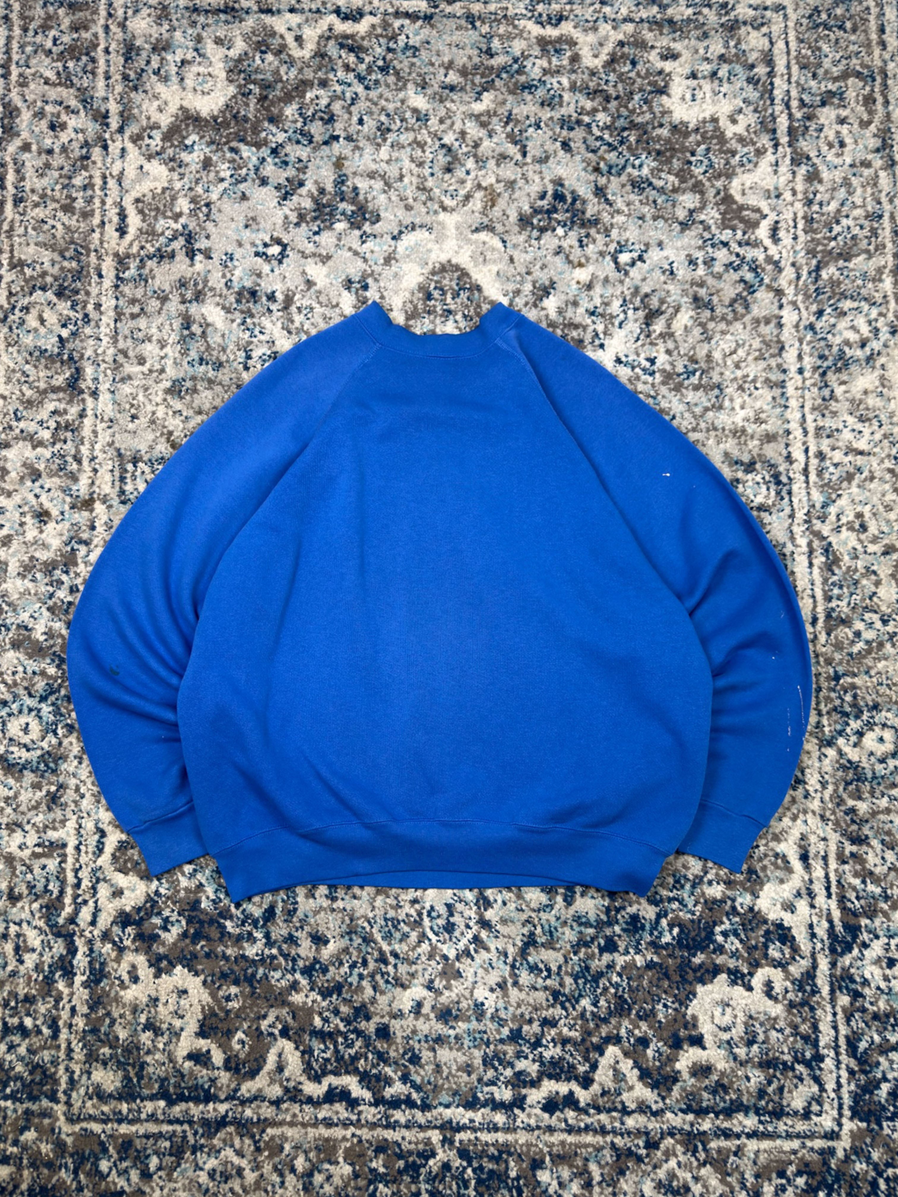 Vintage 80s/90s Duke Blue Devils NCAA Graphic Logo Spellout Crewneck Sweatshirt Size XL