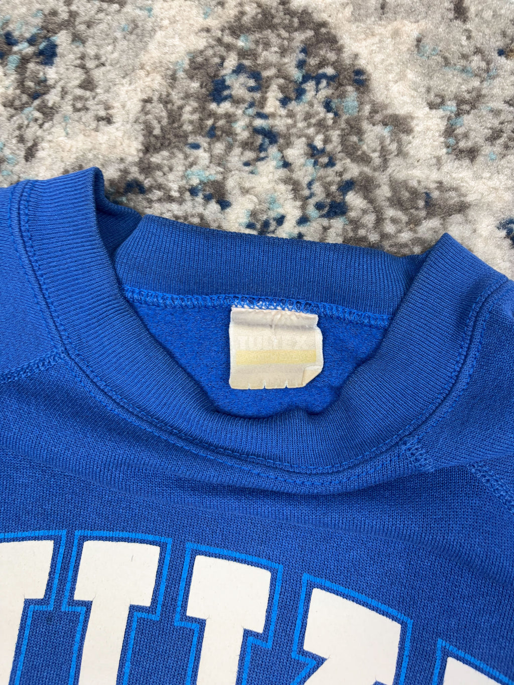 Vintage 80s/90s Duke Blue Devils NCAA Graphic Logo Spellout Crewneck Sweatshirt Size XL