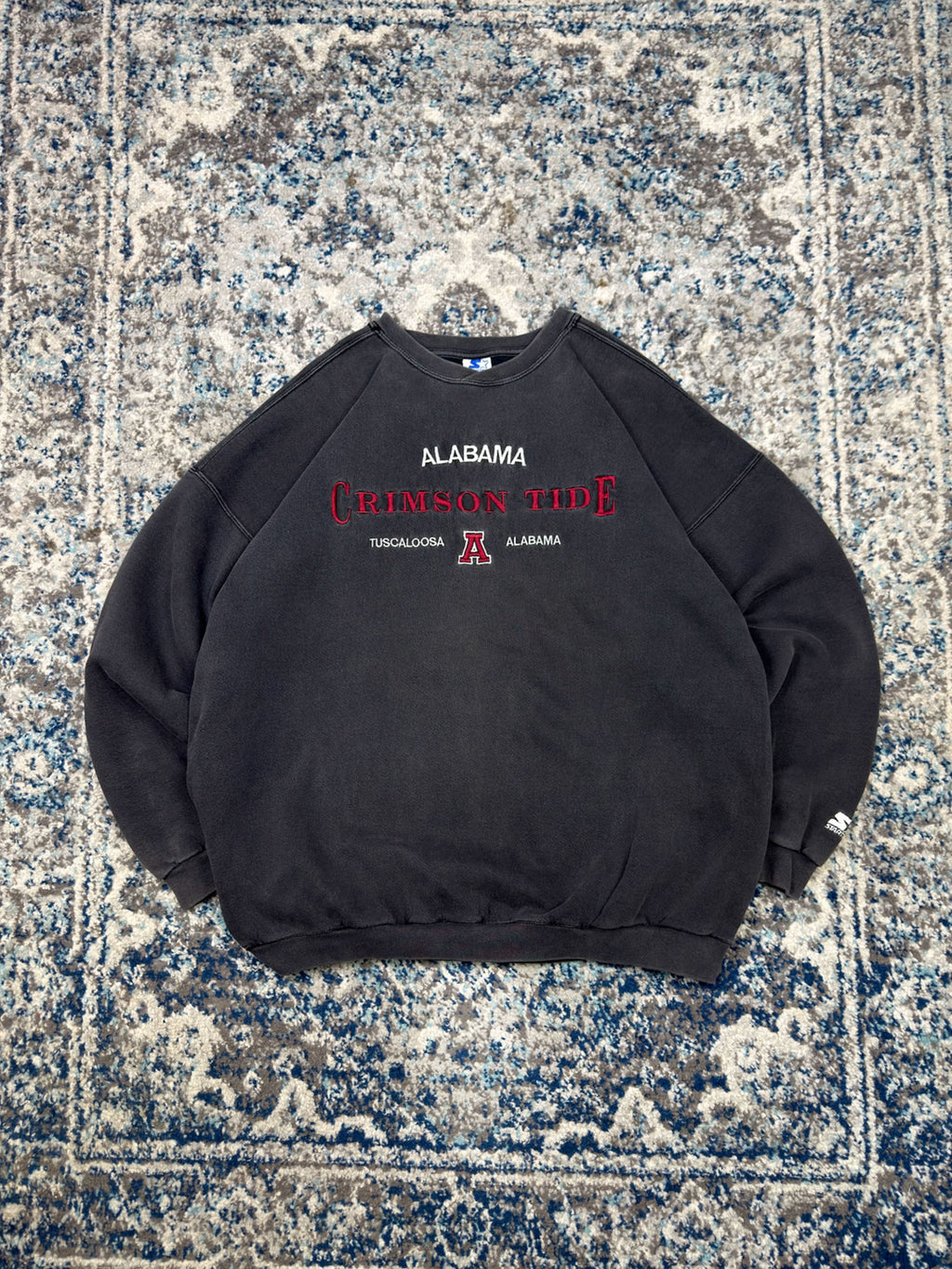 Vintage 90s Alabama Crimson Tide NCAA Embroidered Spellout Logo Sweatshirt Size XL