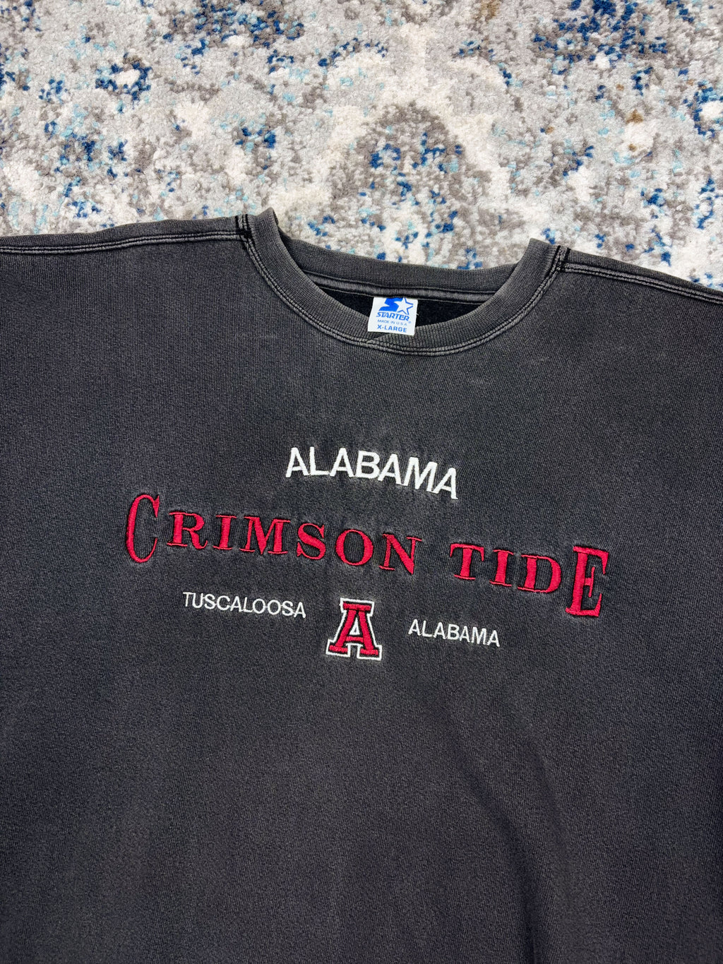 Vintage 90s Alabama Crimson Tide NCAA Embroidered Spellout Logo Sweatshirt Size XL