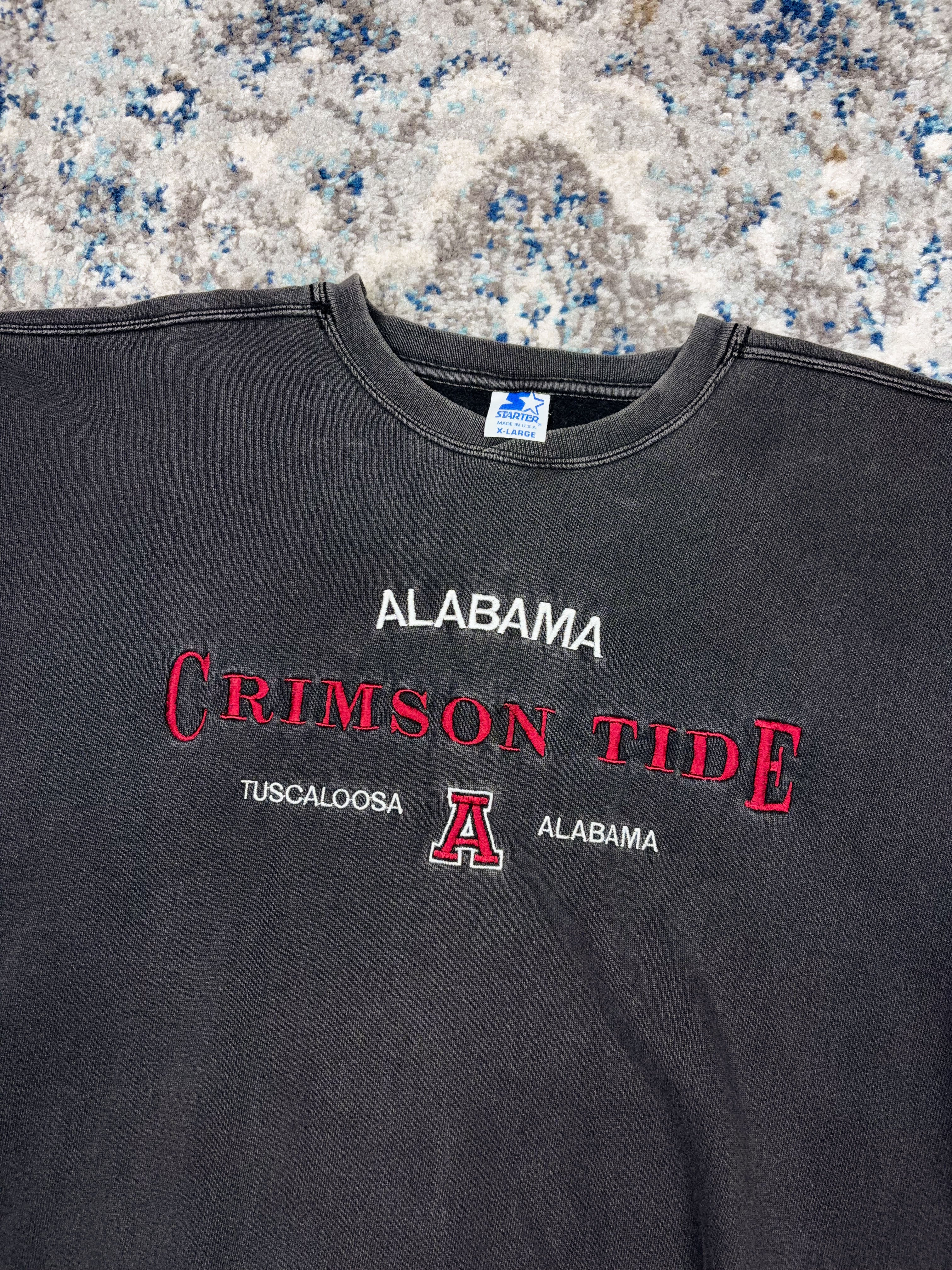 Vintage 90s Alabama Crimson Tide NCAA Embroidered Spellout Logo Sweatshirt Size XL