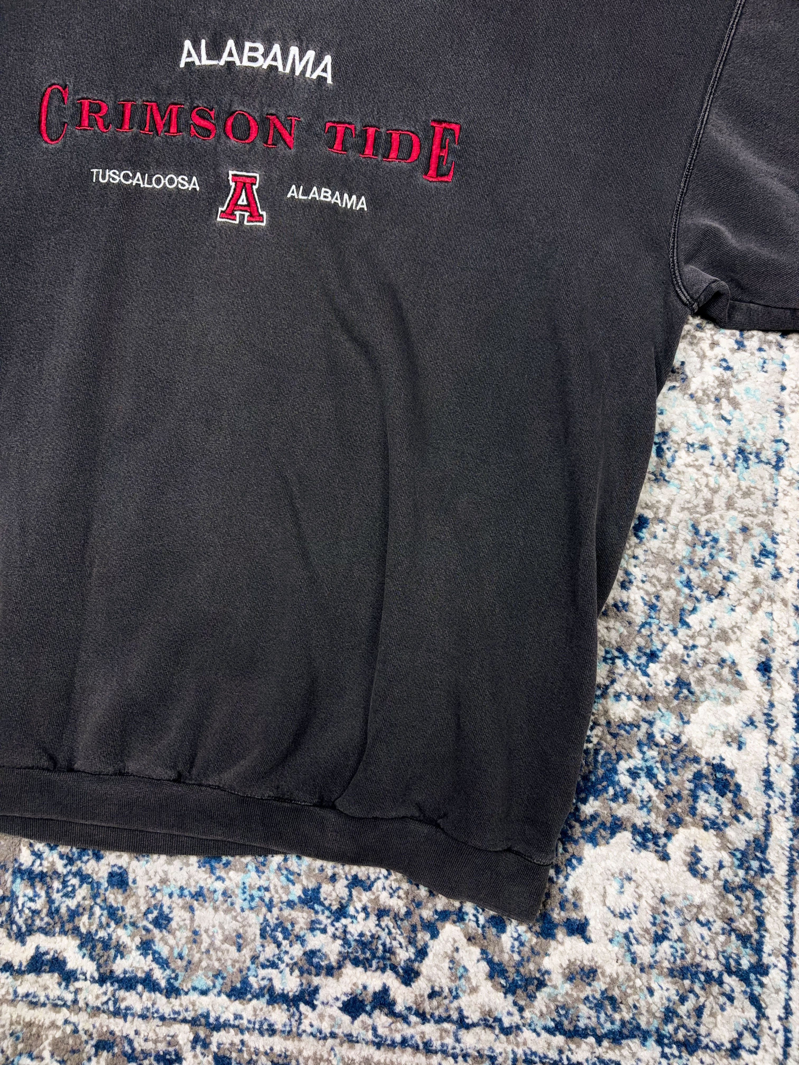 Vintage 90s Alabama Crimson Tide NCAA Embroidered Spellout Logo Sweatshirt Size XL