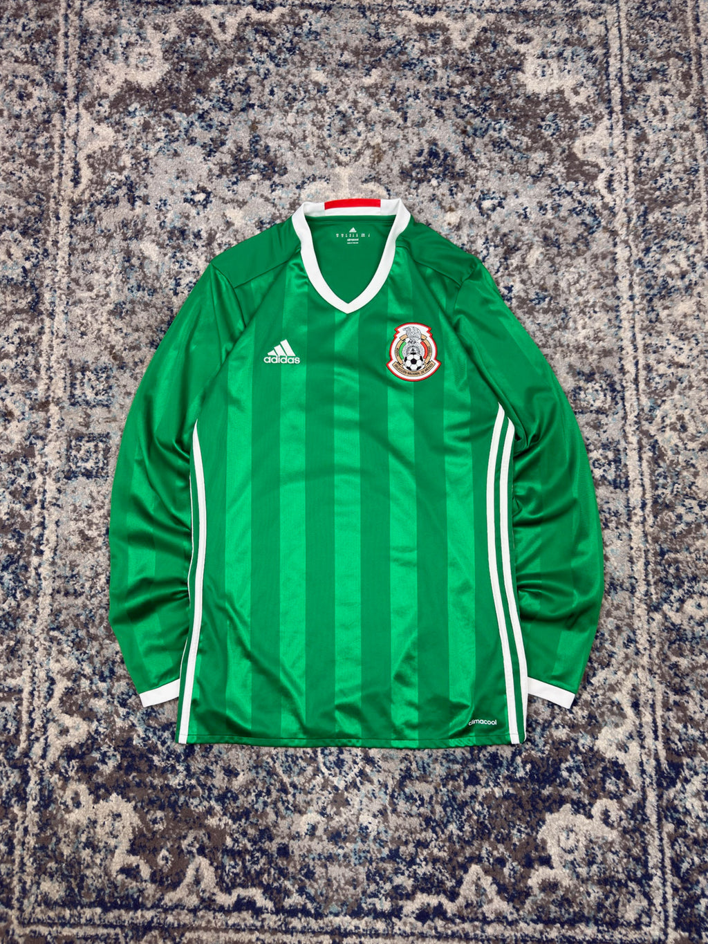 2016-17 Mexico Home Adidas Long Sleeve Soccer Jersey Size Medium