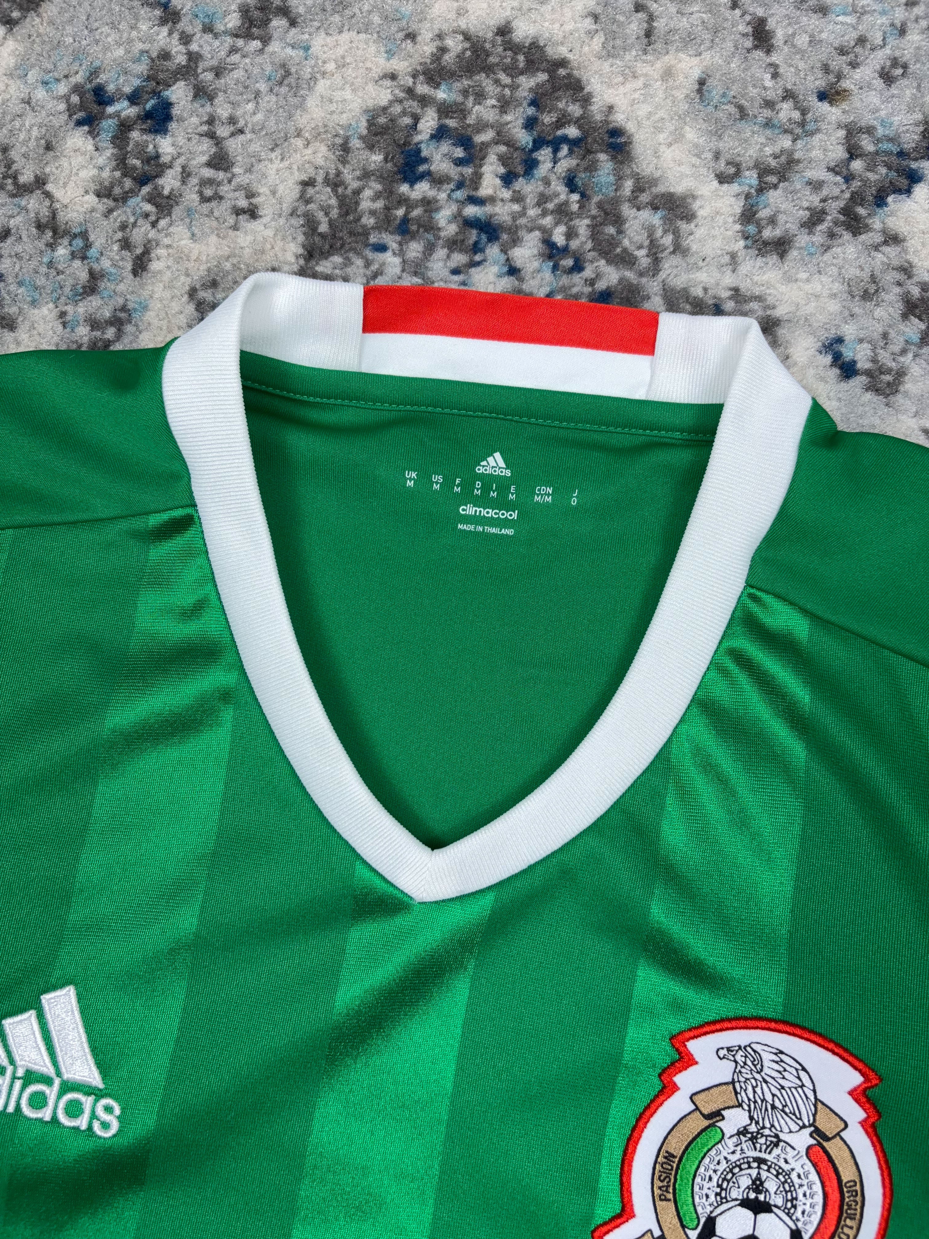 2016-17 Mexico Home Adidas Long Sleeve Soccer Jersey Size Medium