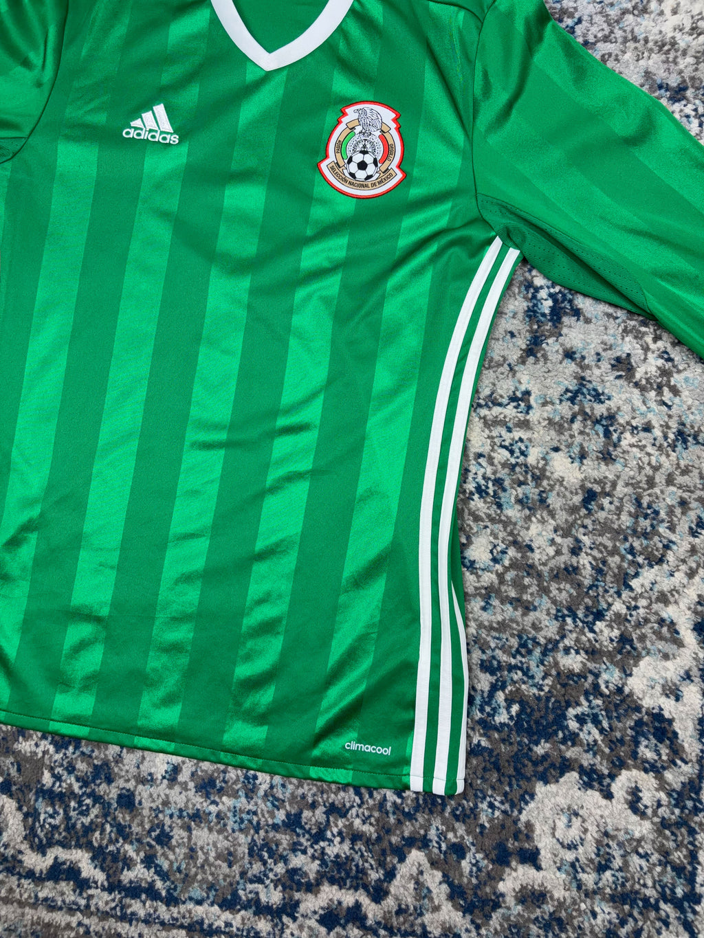2016-17 Mexico Home Adidas Long Sleeve Soccer Jersey Size Medium